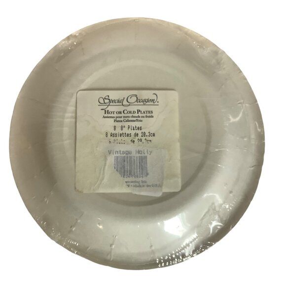 Special Occasion 8" Plates & Better Than Linen Beverage Napkins Set Christmas - Picture 3 of 7